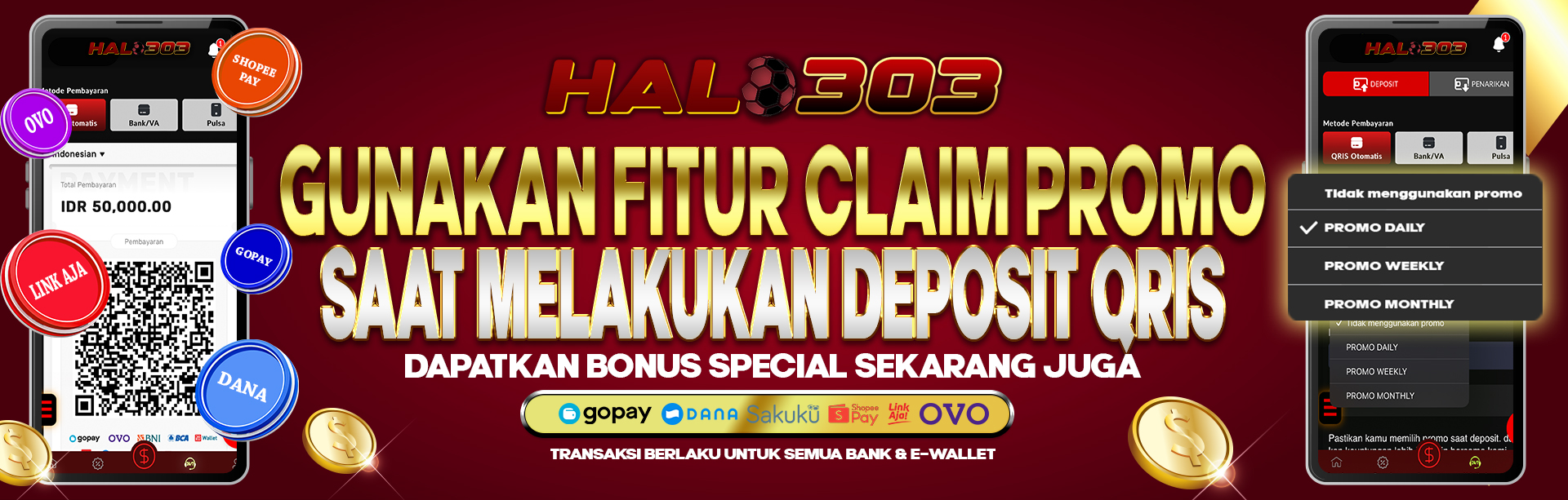 AMBIL BONUS HARIAN , MINGGUAN & BULANAN KAMU !