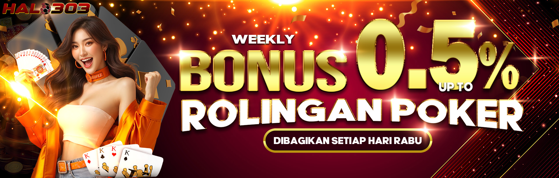 BONUS ROLLINGAN POKER IDN & 1POKER 0.5%