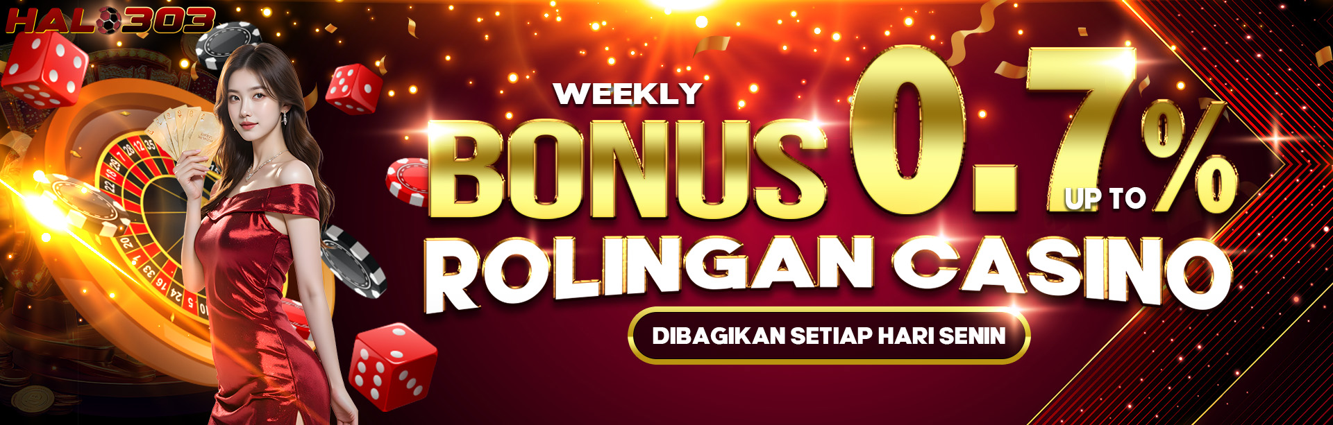 BONUS ROLLINGAN CASINO UP TO 0,7%