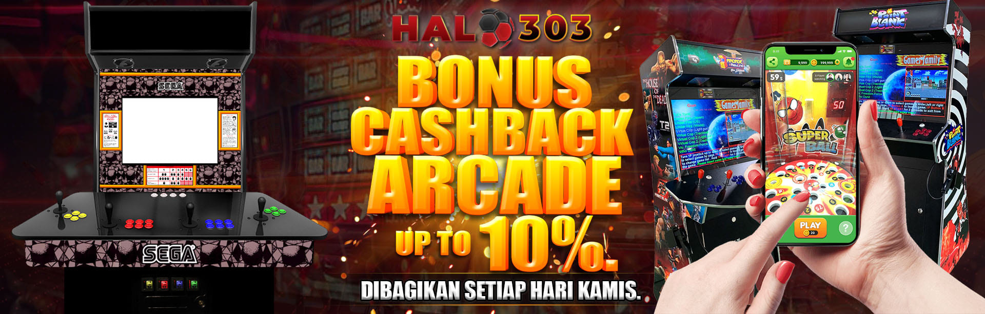 BONUS CASHBACK ARCADE UP TO 10%